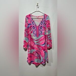 Lilly Pulitzer Gianna Long Sleeve Rayon Dress Women’s Size‎ Small